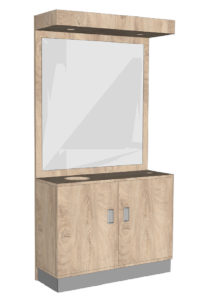hotel6commode Coiffeuse avec LED et rangements
